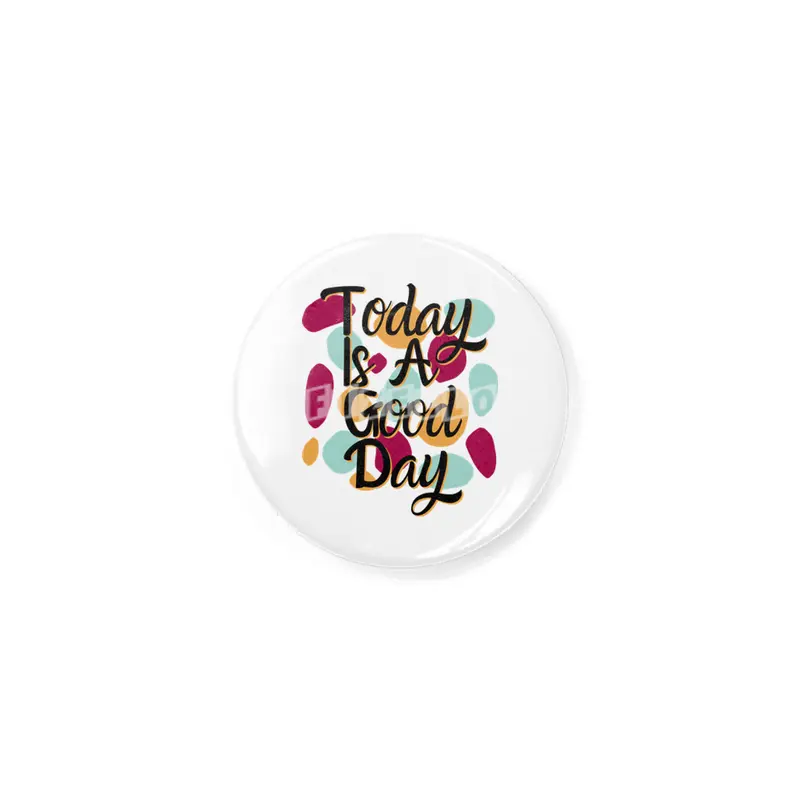 Today Is A Good Day Colorful Polka Blobs - Abstract Wobbly Polka Dots Rozet