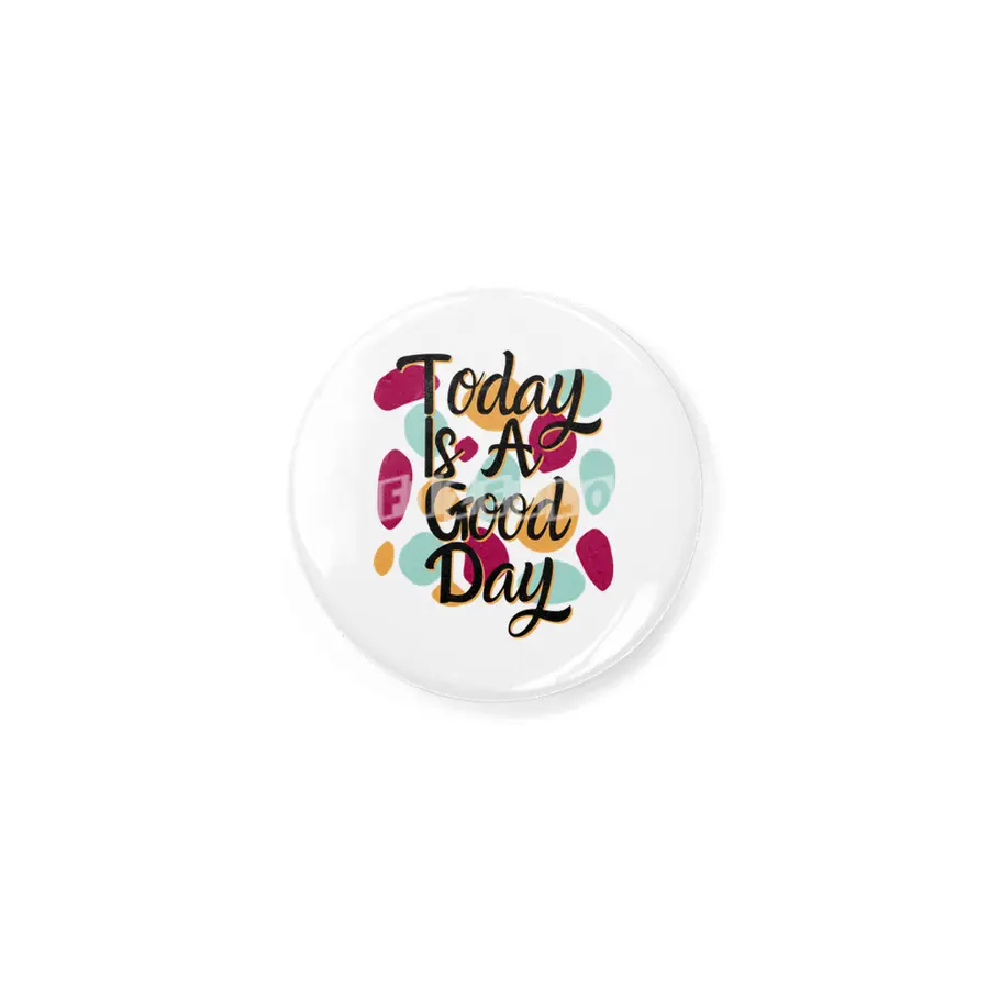 Today Is A Good Day Colorful Polka Blobs - Abstract Wobbly Polka Dots Rozet