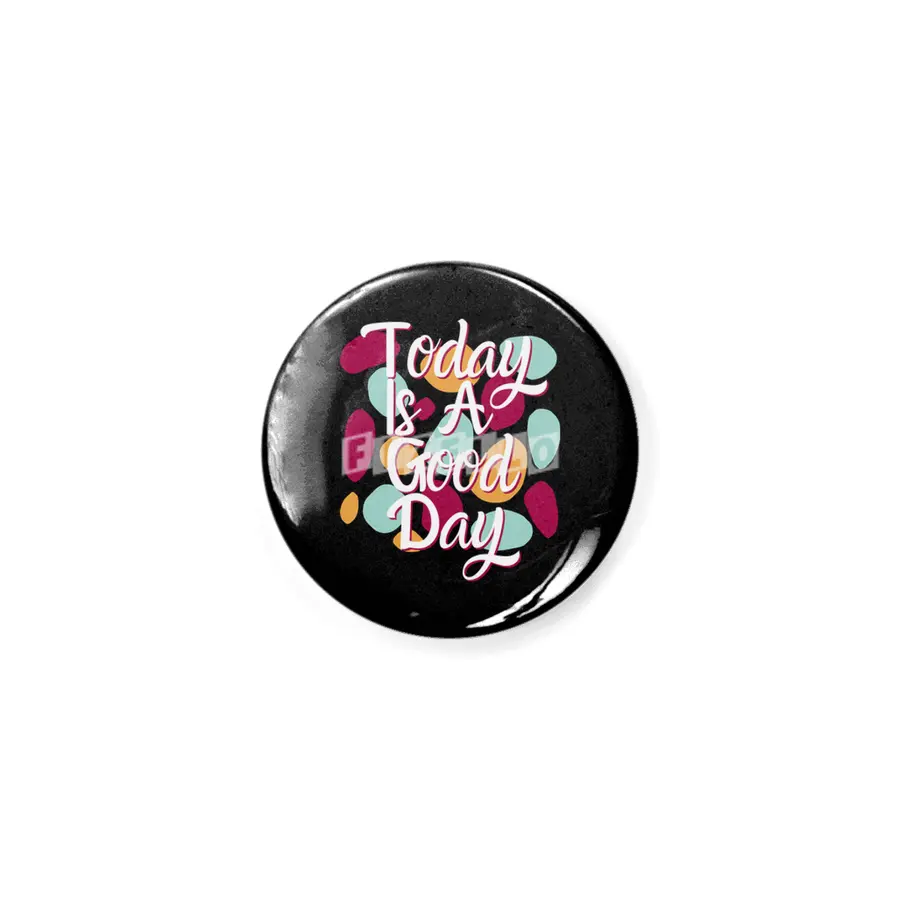 Today Is A Good Day Colorful Polka Blobs - Abstract Wobbly Polka Dots Black Rozet