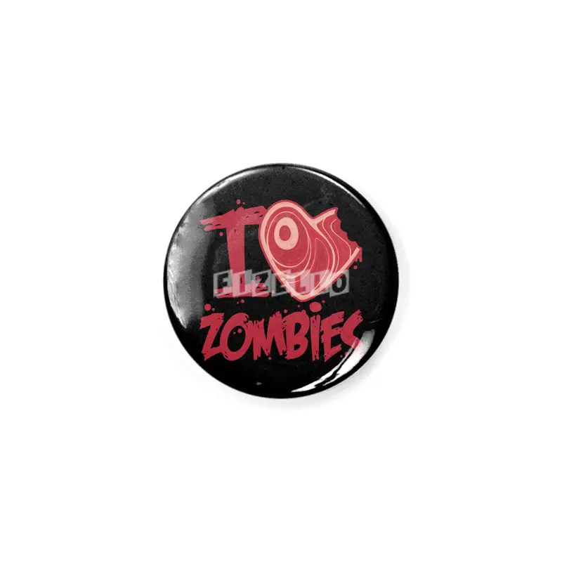 I Love Zombies with Meat Heart Rozet