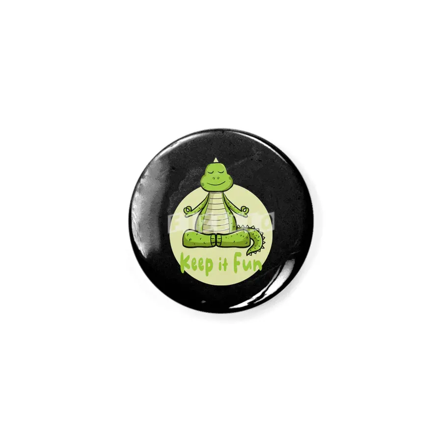 Keep it fun Kawaii green crocodile practicing yoga Rozet
