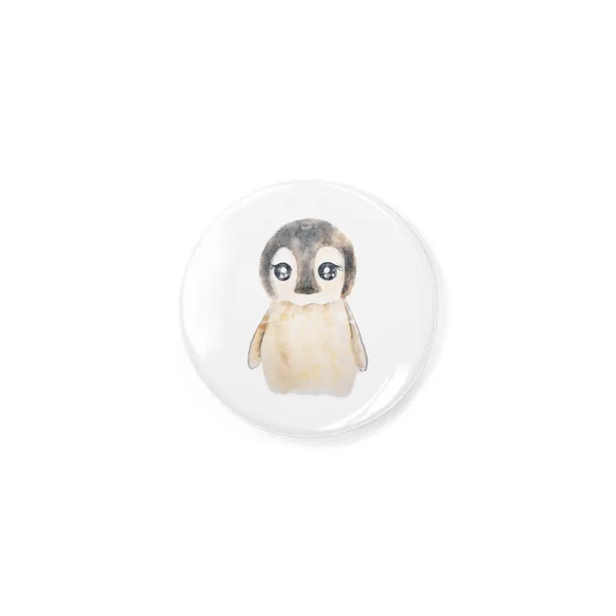 cute baby penguin watercolor Rozet