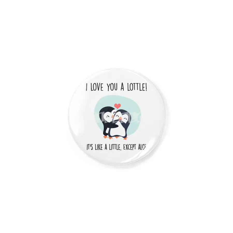 Cute Penguin Couple | I love you a lottle. It's like a little, except a lot Rozet