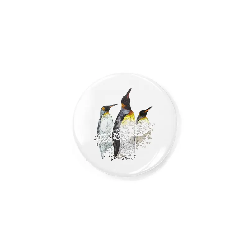 Low Poly Penguin Trio Rozet