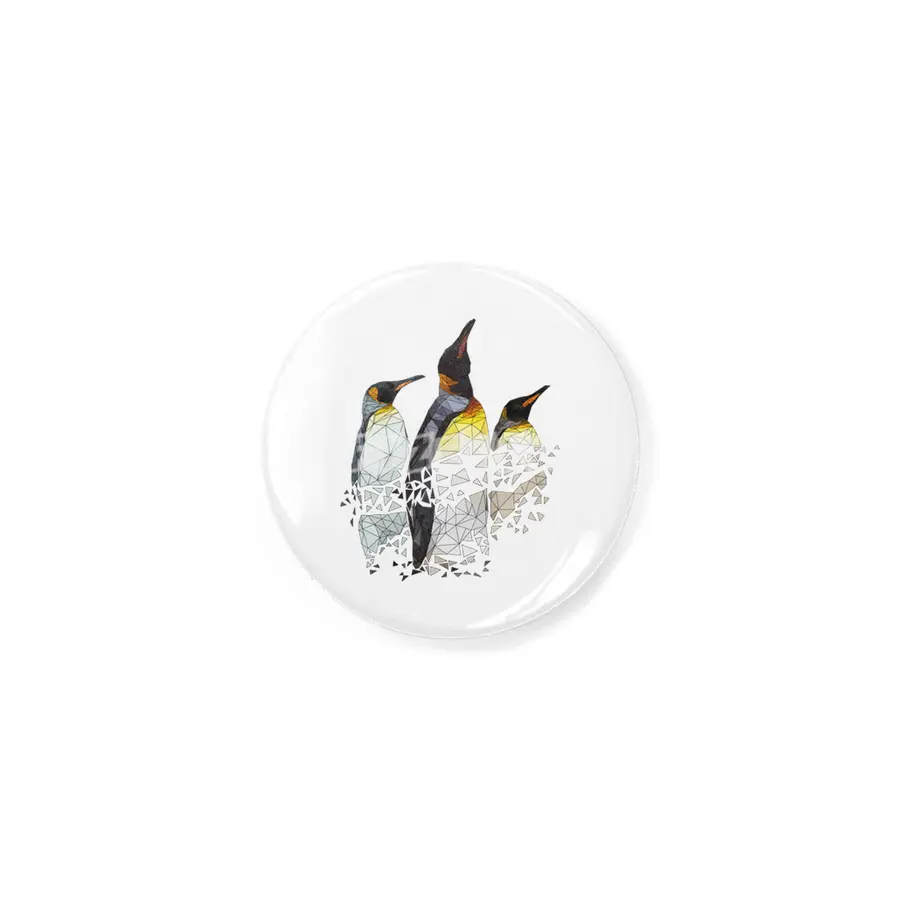 Low Poly Penguin Trio Rozet
