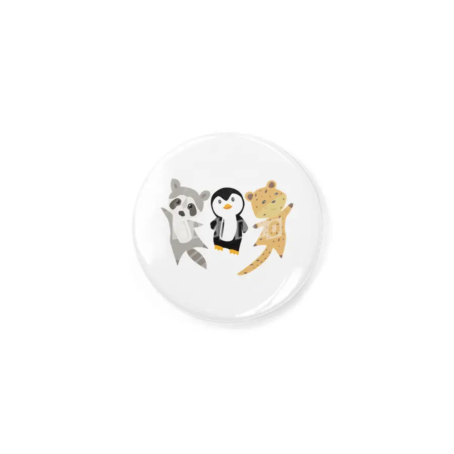 Leopard Penguin Raccoon Cute Animals Rozet