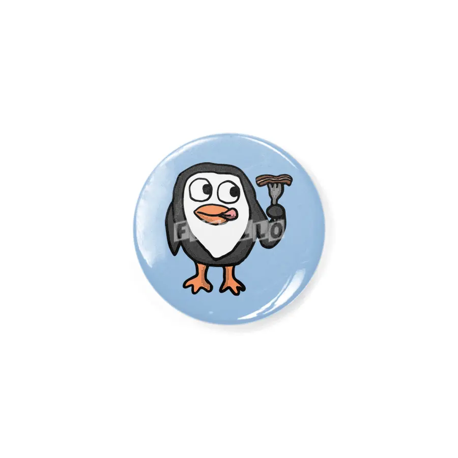 Bacon Lovin Penguin  Rozet