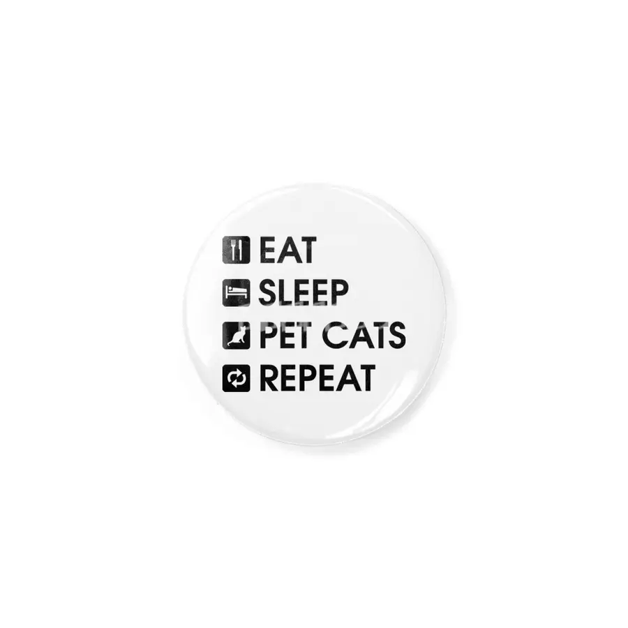 Pink Stars: Eat Sleep Pet Cats Repeat Rozet