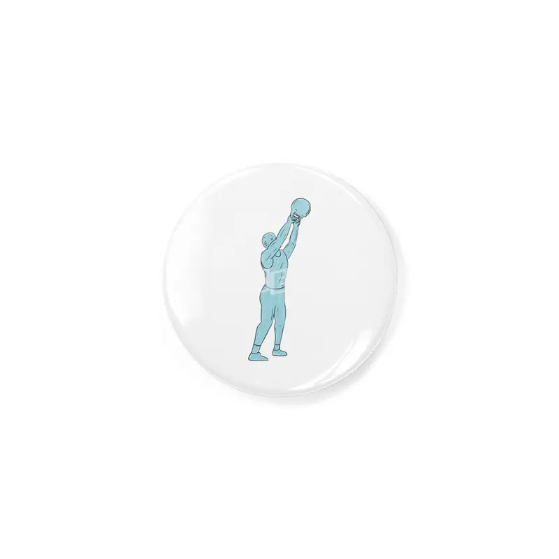Athlete Fitness Kettlebell Swing Drawing Rozet