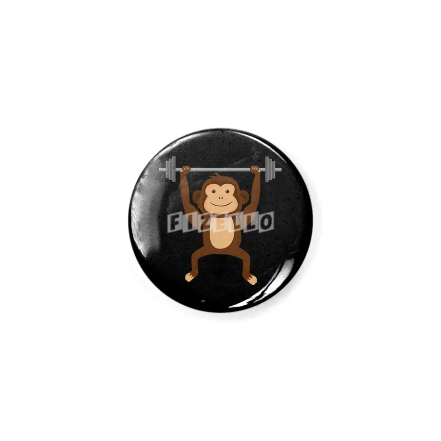 Weightlifting Body Builder Fitness Monkey, Gym Enthusiast, Funny Workout Monkey Bar Rozet