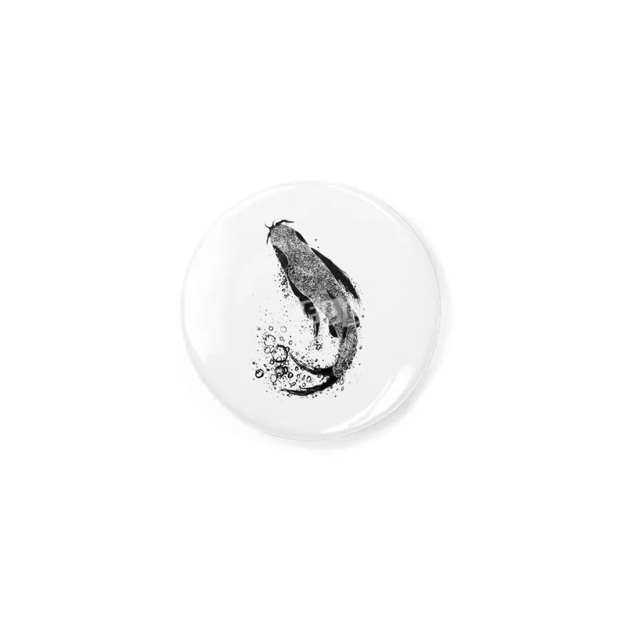 Don’t Be Koi -Dark ink with bubbles Rozet