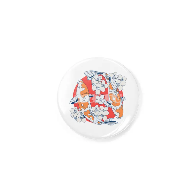 Colorful koi fish and flower Rozet