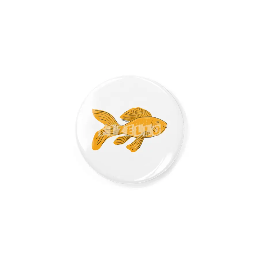 Gold Butterfly Koi Swimming Drawing Rozet