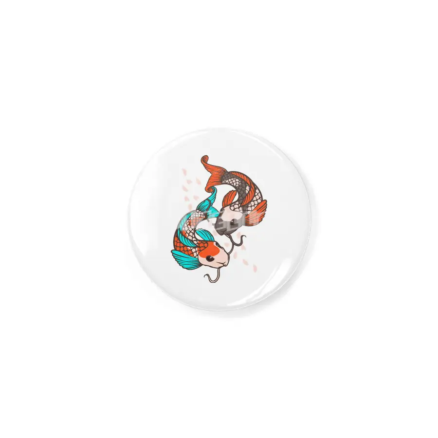 Japanese Koi Style Art Rozet