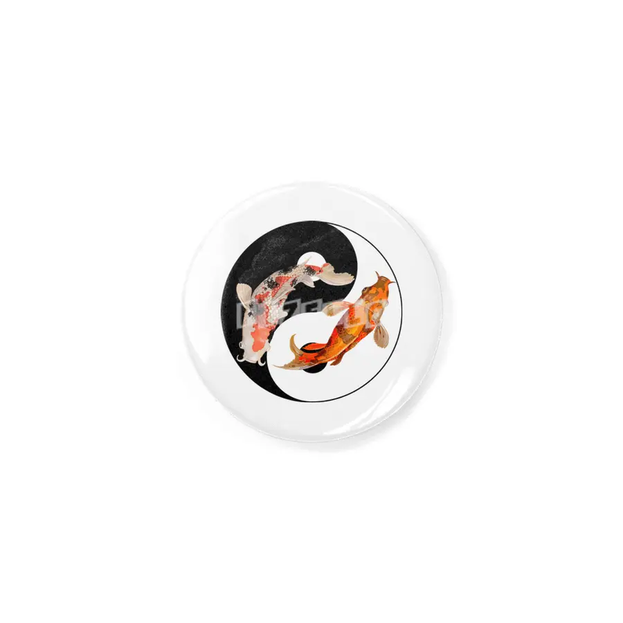Yin Yang Carp Balance Taijitu Japanese Nishikigoi Koi Fish Rozet