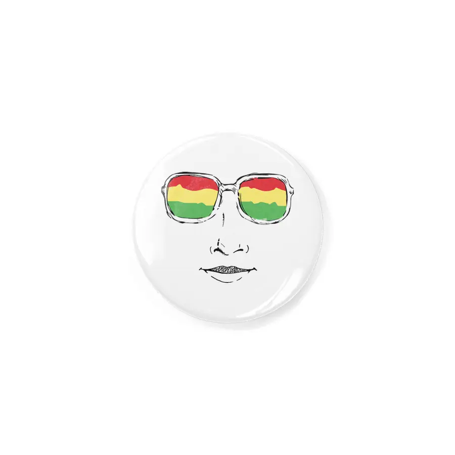 Reggae Hipster Rastafari face A Rozet