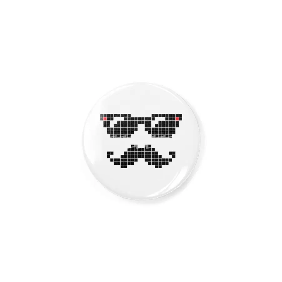 Pixelated hipster geek with sunglasses and mustache Rozet