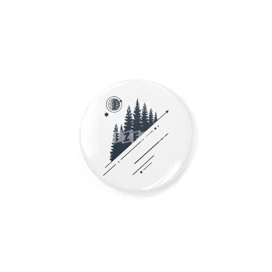 Modern Geometric Nature Forest Hipster Graphic Rozet