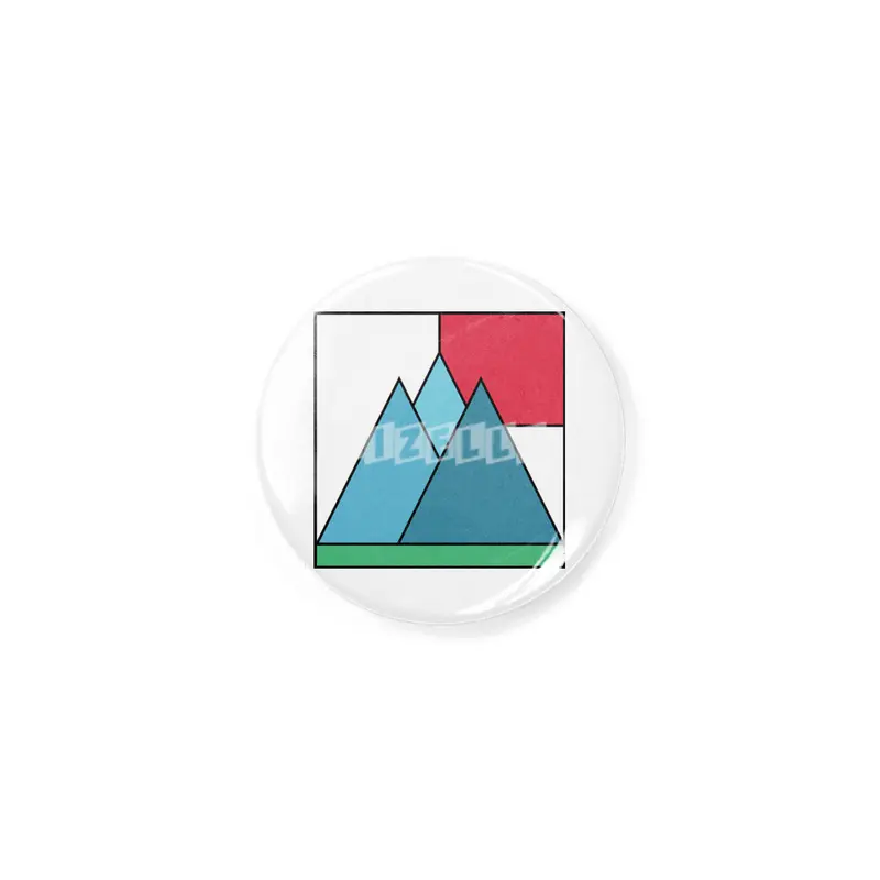 Simply mountains minimalistic nature design Rozet