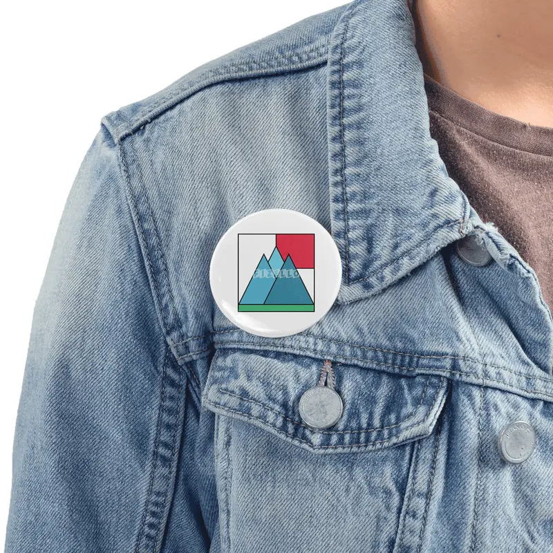 Simply mountains minimalistic nature design Rozet
