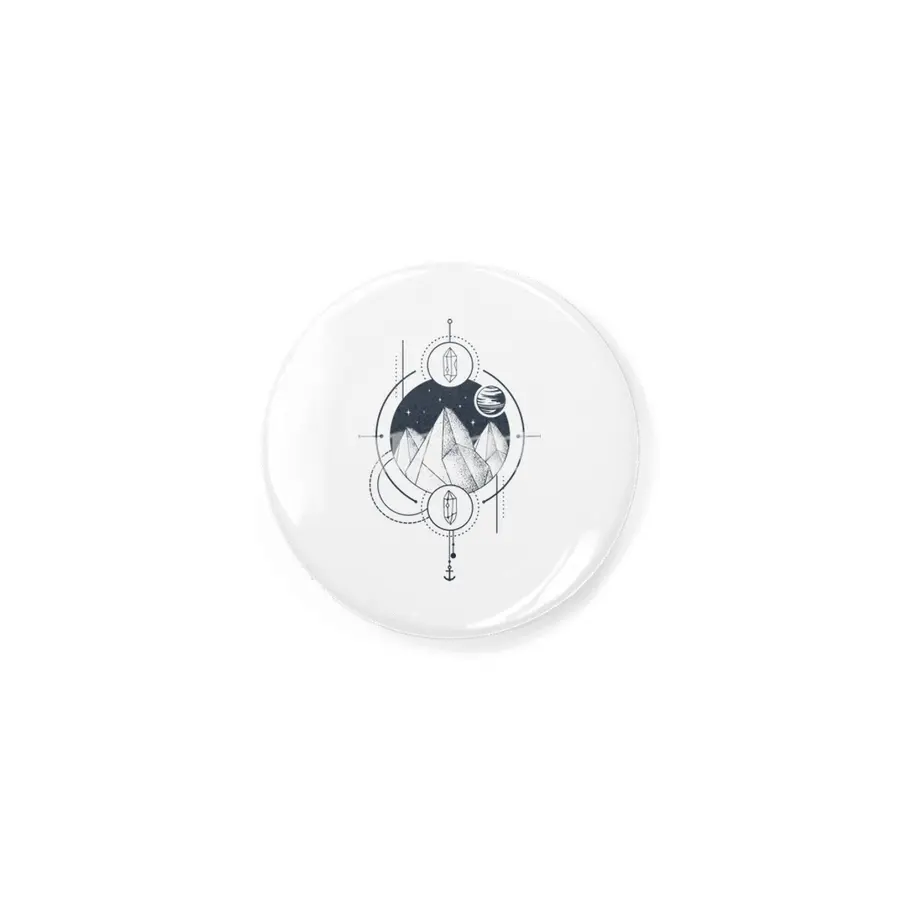 Modern Geometric Nature Mountains Crystals Boho Rozet