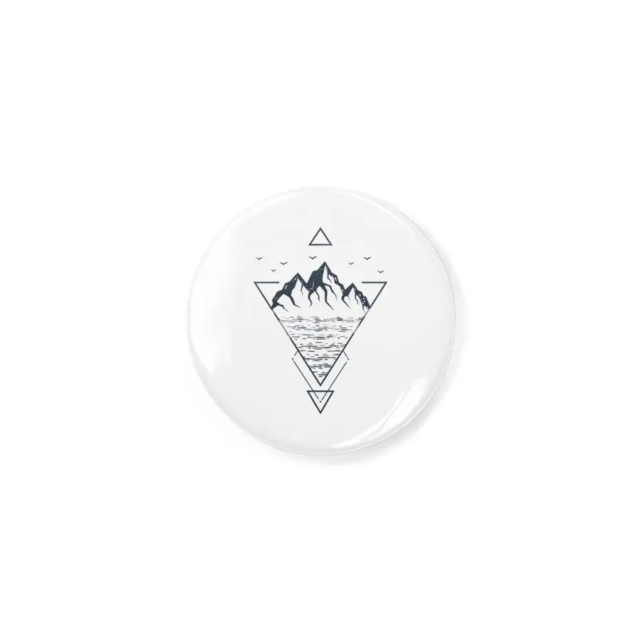 Modern Geometric Nature Mountains Hipster Rozet