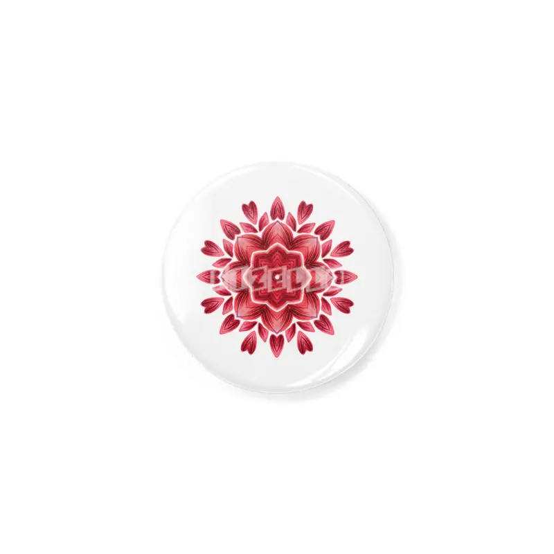 Abstract Watercolor Rose Petal Floral Mandala Rozet