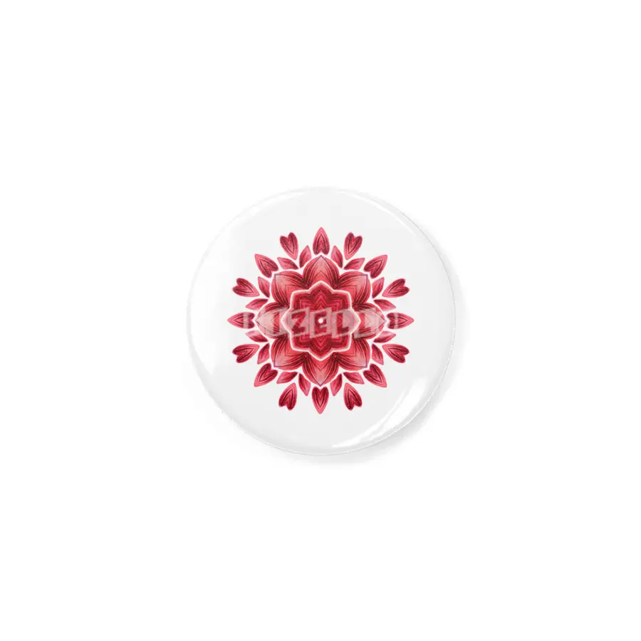 Abstract Watercolor Rose Petal Floral Mandala Rozet