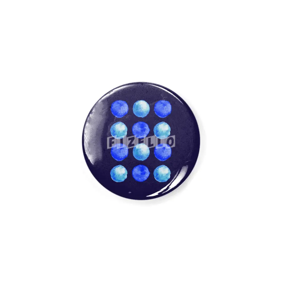 Blue Large Watercolor Dots Pattern Rozet