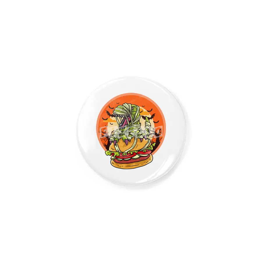 Cute Spooky Halloween Mummy T-Rex with Burger Rozet