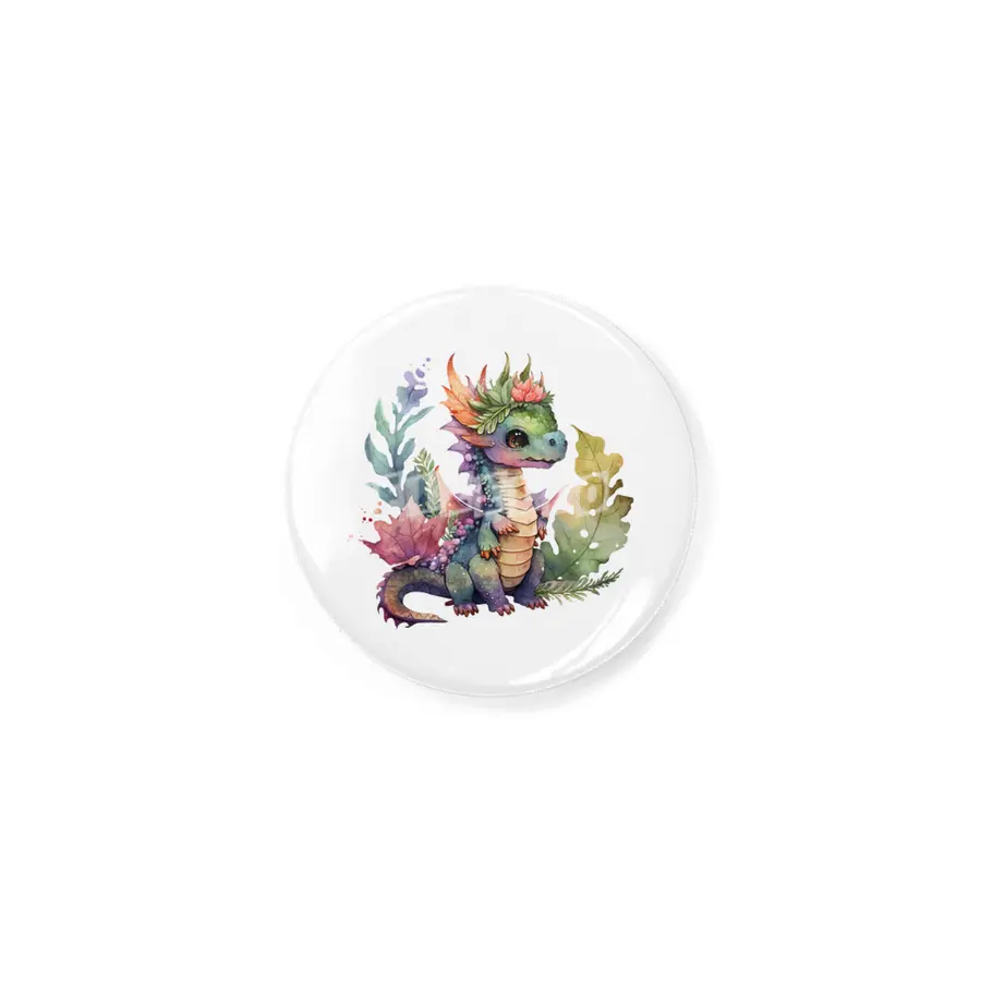 Cute watercolor dino Rozet