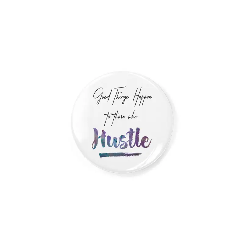 Hustle Watercolor Brush Lettering Inspirational Quote Wall Art Rozet