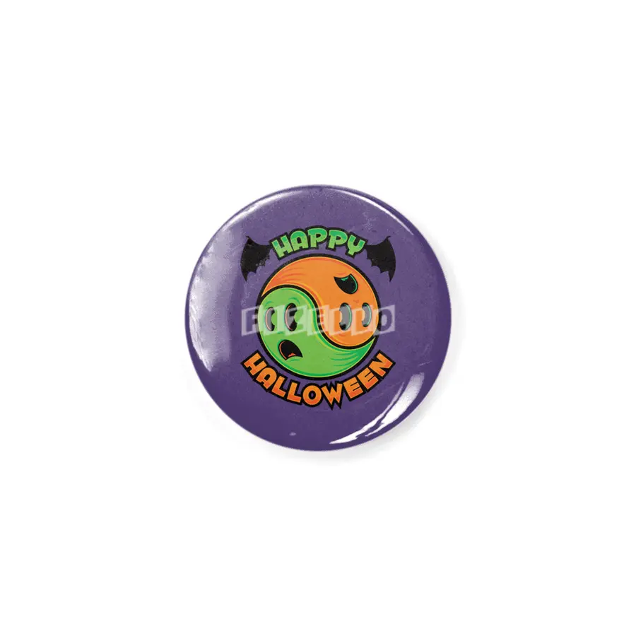 Happy Halloween Ghost Yin-Yang Rozet