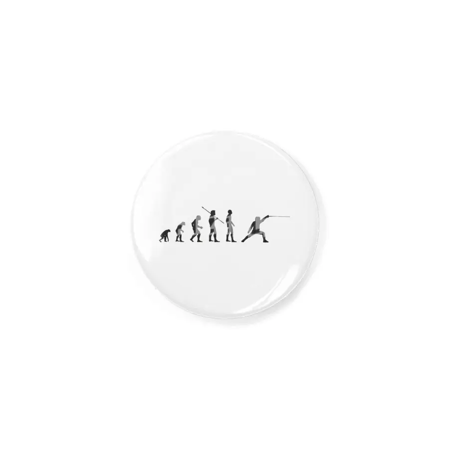 Fencer Man Evolution Fencing Evolutionist Meme Rozet