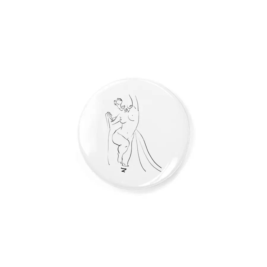 Feminine Nude - Waves - Joy - Happiness - Line Art Rozet