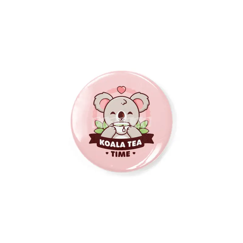 Koala-Tea Time - Cute Koala Pun Rozet