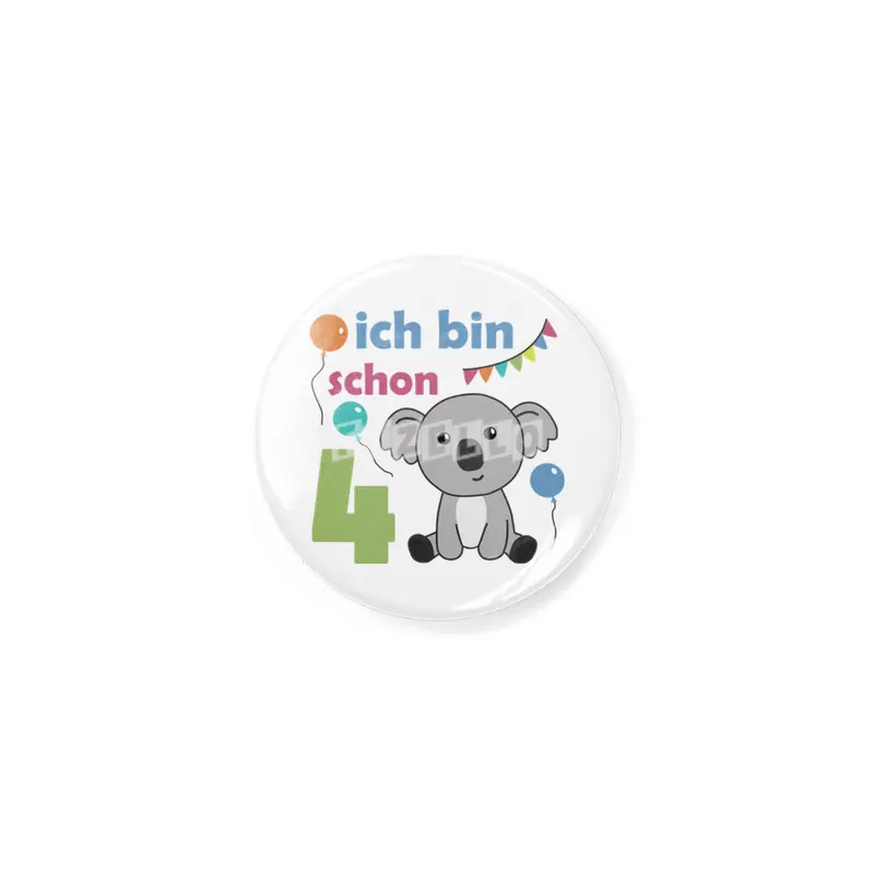4th Birthday Koala Four Years Old Cute Animals Rozet