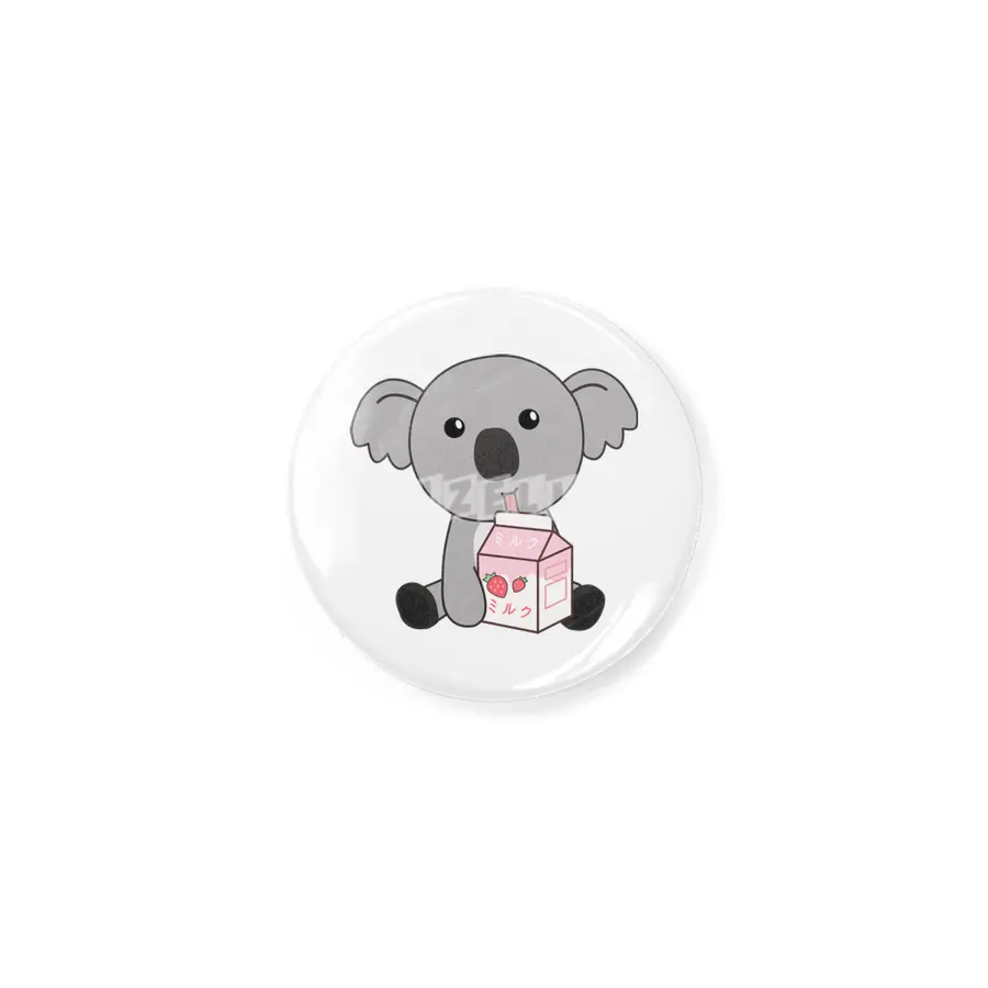 Kawaii Koala Retro Japanese Strawberry Milkshake Rozet