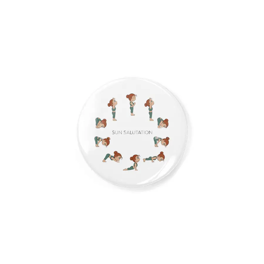Chibi Yoga - Sun Salutation Circle Rozet