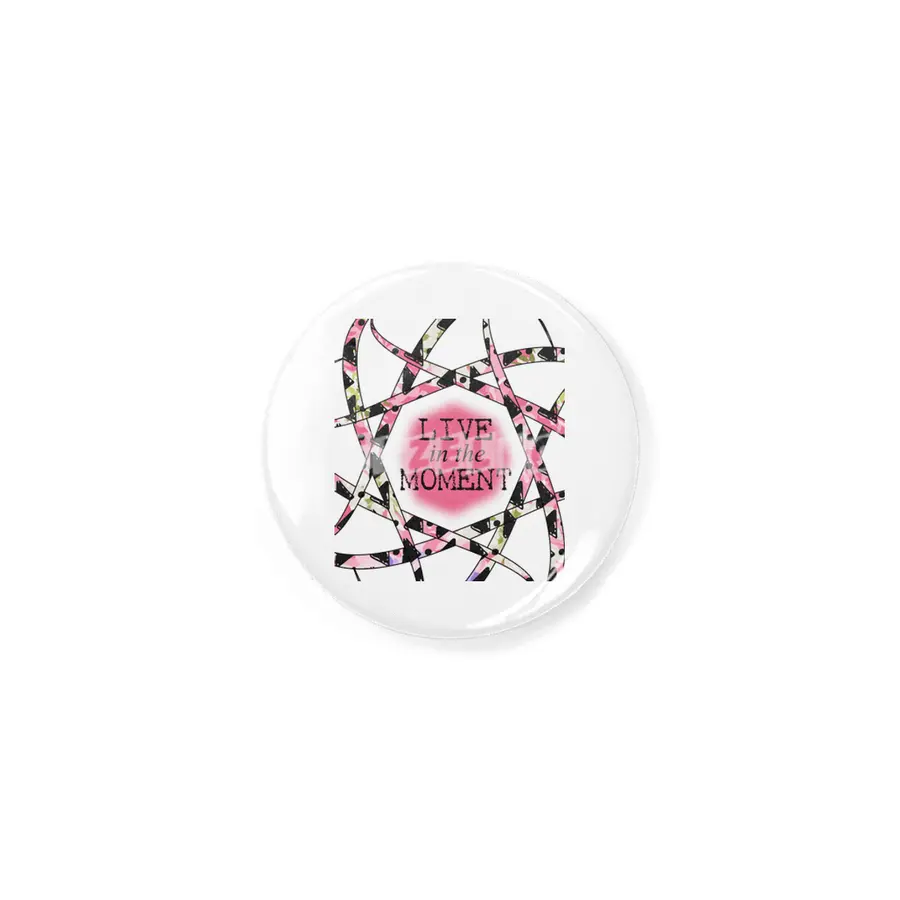 Live in the Moment - colorful ribbon design Rozet