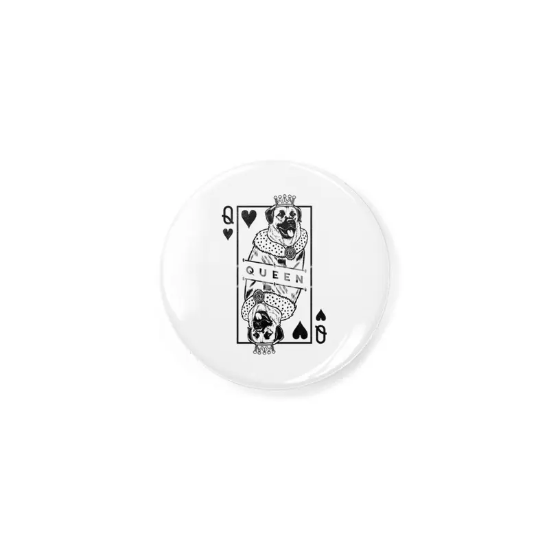 Anatolian Shepherd Dog Queen Of Hearts Card Funny Pop Art Rozet