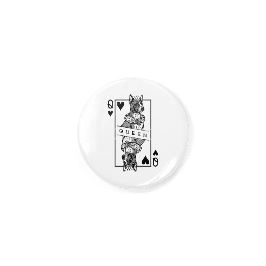 Basenji Queen Of Hearts Funny Dog Lover Pop Art Rozet