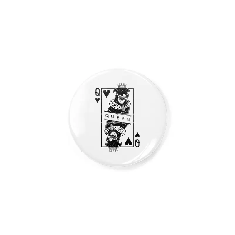 Beauceron Queen Of Hearts Funny Dog Lover Pop Art Rozet