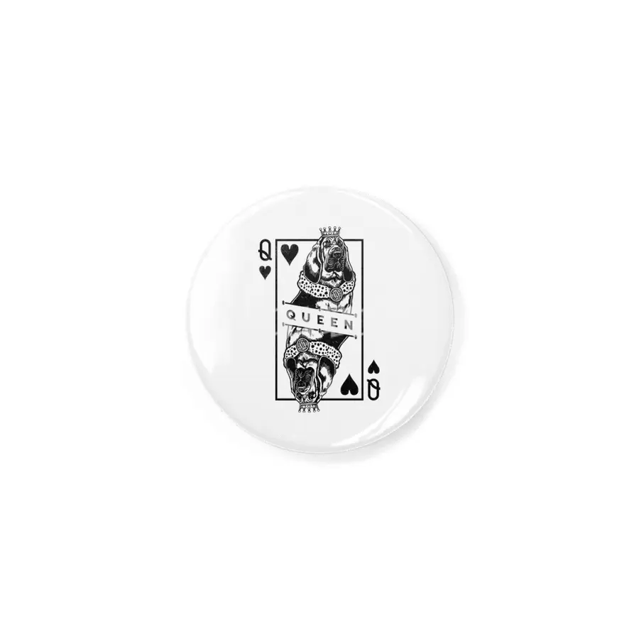 Bloodhound Queen Of Hearts Funny Dog Lover Pop Art Rozet