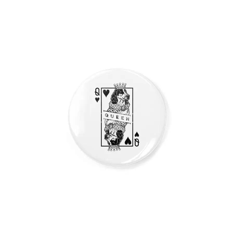 English Setter Queen Of Hearts Funny Dog Lover Pop Art Rozet