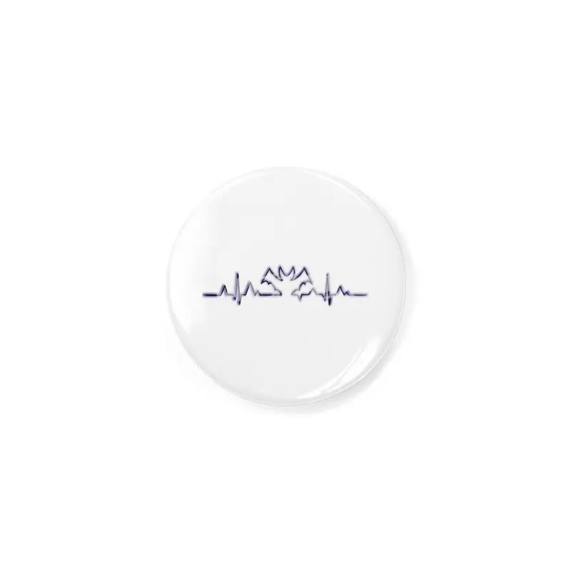 Purple Bats in my Heart - Halloween Heartbeat Rozet