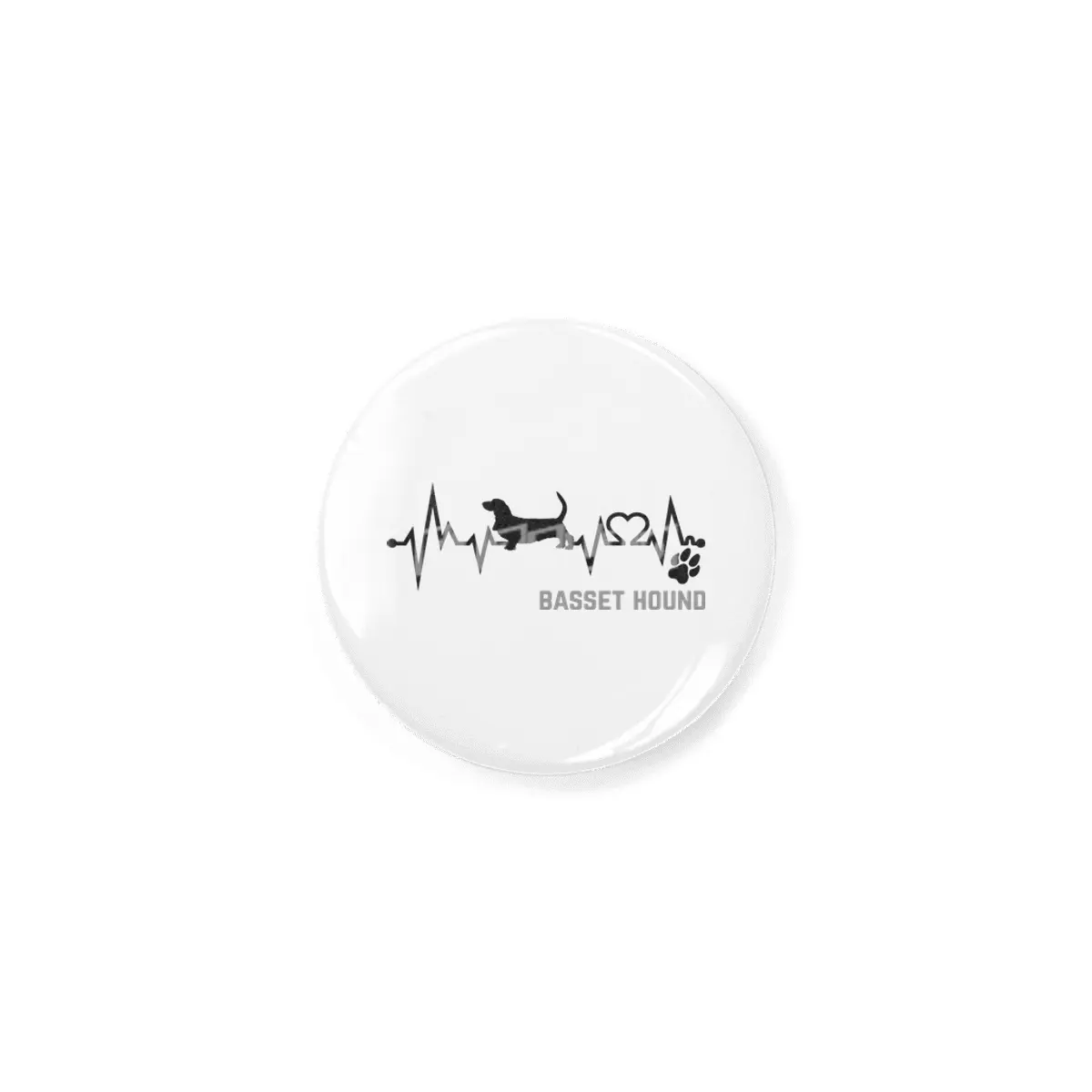 Basset Hound in Heartbeat Rozet