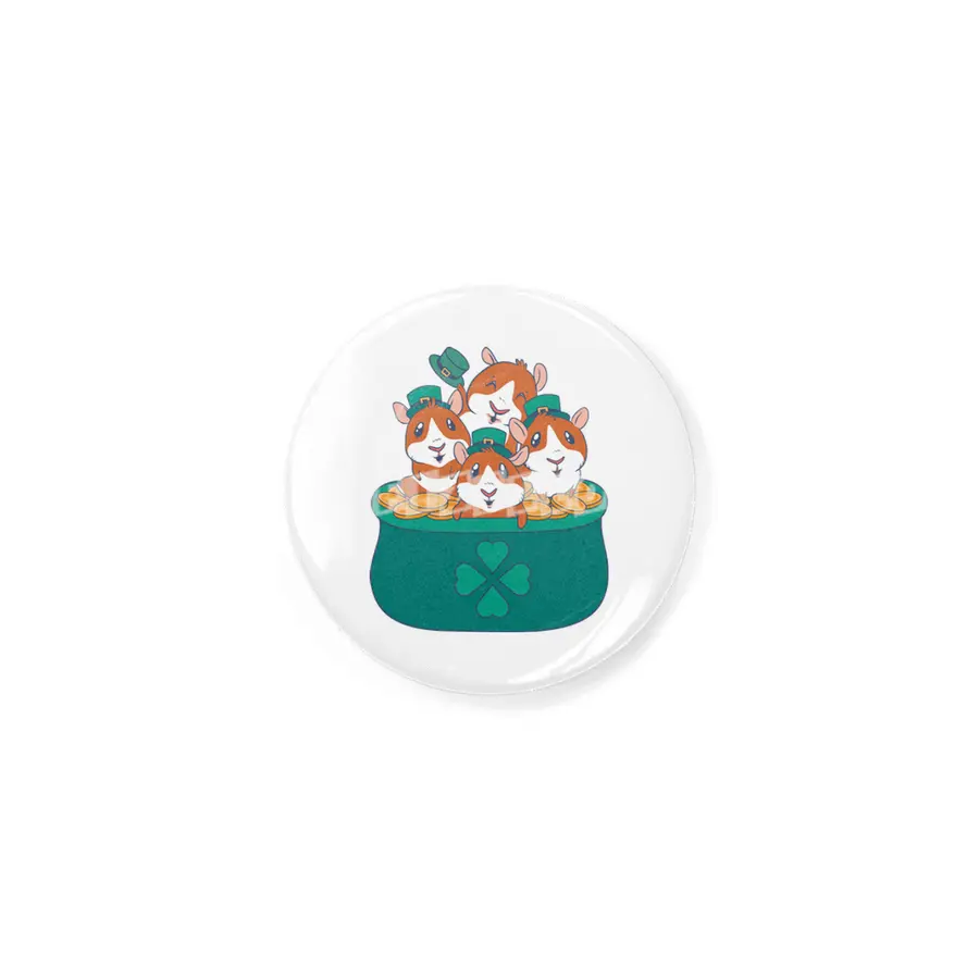 Guinea Pigs St Patricks Day Pot of Gold Rozet