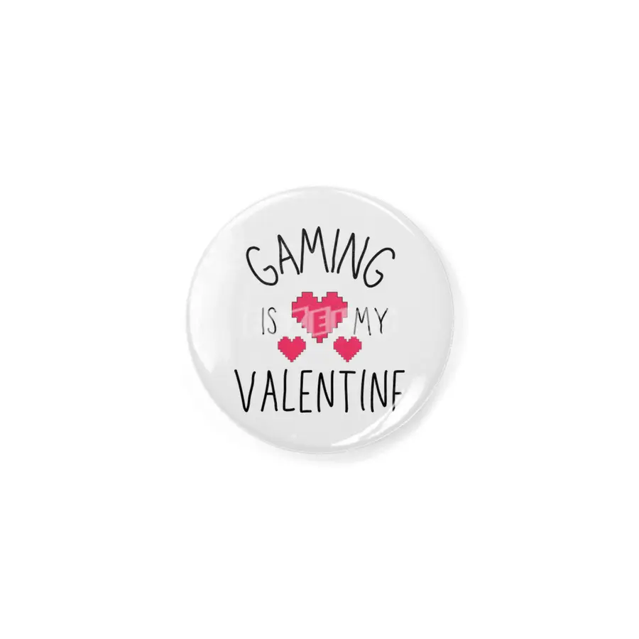 Gaming Is My Valentine 8 Bit Heart Rozet