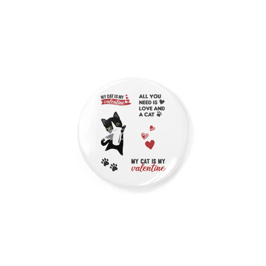 Cats Sticker Set My Cat Is My Valentine Black Rozet